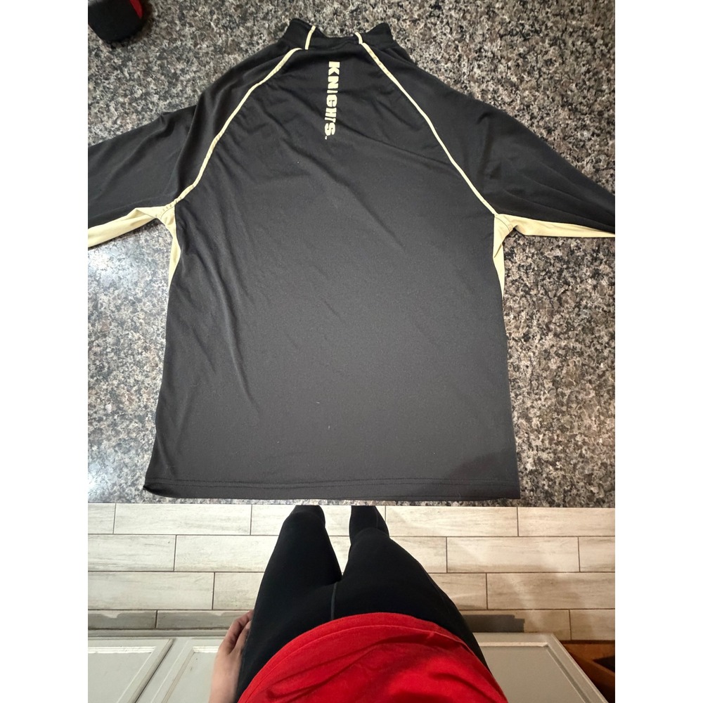 Stadium Athletics UCF Knights Quarter Zip Pullover Black Gold Mens Medium